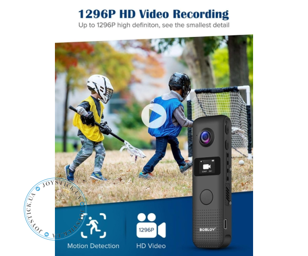 Боді камера BOBLOV C18- нагрудний WiFi міні відеореєстратор HD 1296P 64GB